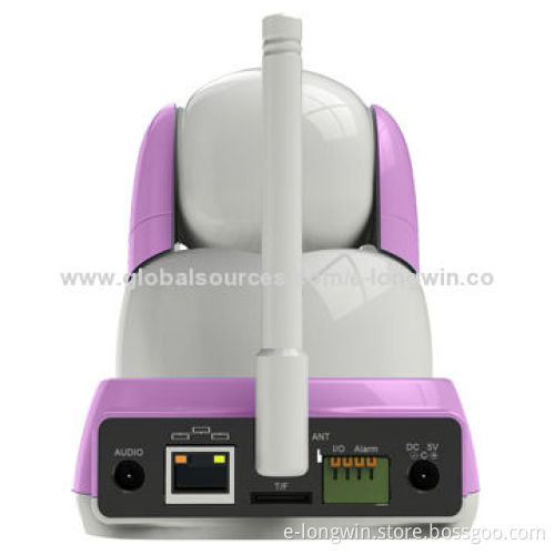 720P/H.264 IP Camera Smart Babies' Monitor, H.264 and MJPEG Image Compression, Built-in Microphone